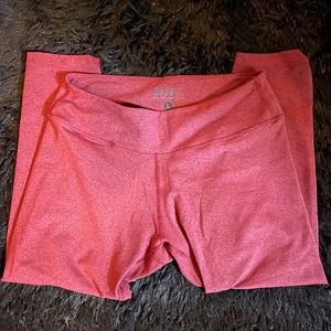 WOMANS NOBULL WINE plush heather mid rise crop leggings size large